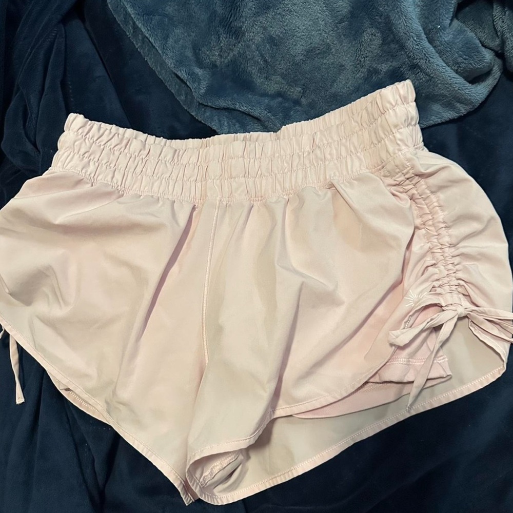 Aerie Pink Athletic Shorts with Elastic Waistband